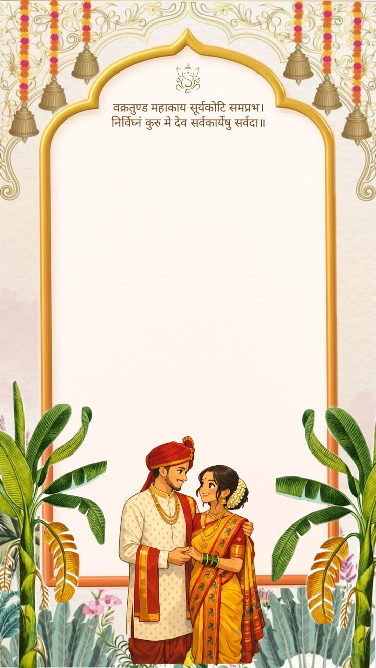 Ganesh Shloka Frame free wedding invitation