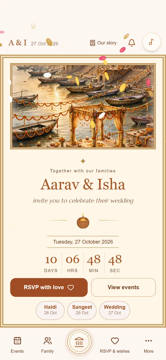 Invite App on a phone