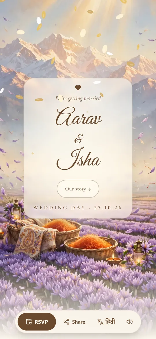Cinematic Invite on a phone